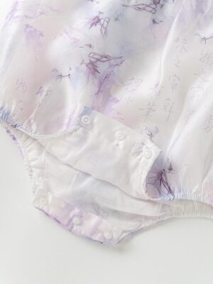 y699 - CNY Collections _ Chinese Style Purple Sleeveless Romper With Headband - 图片 4
