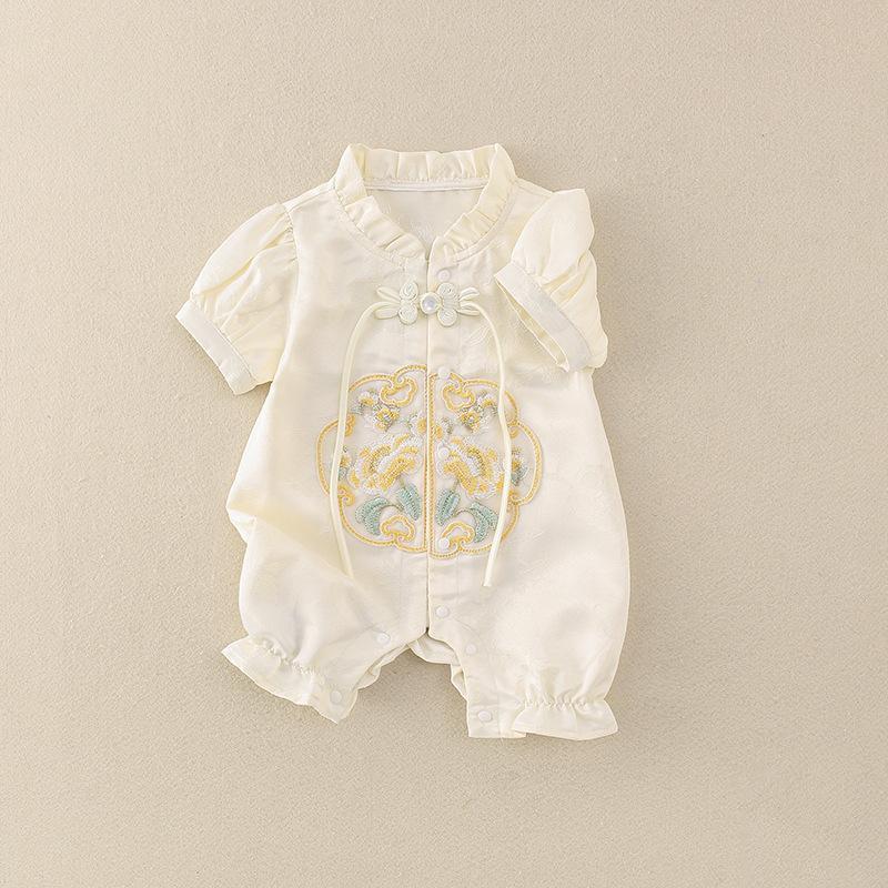 y627 - CNY Collections _ Baby Cute Embroidery Flower Puff Sleeves Jumper - 图片 2