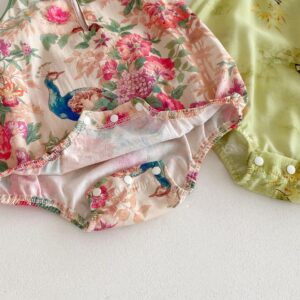 y473 – CNY Collections(Girls) _ Chinese Style Cheongsam Sleeveless Romper - Image 6