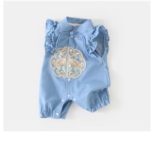 y548 - CNY Collections (Girls) _ Chinese style Embroidery Cheongsam Flying Sleeves Jumper - 图片 2