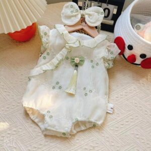 y556 - CNY Collections _ Chinese Style Chinese knot Romper - 图片 5