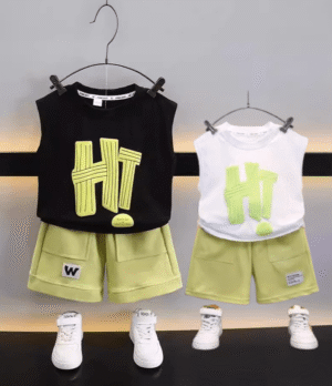 y654 - HI Sleeveless Shorts Set - 图片 1