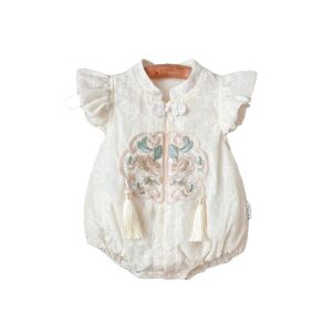 y579 - CNY Collections - Thin Flying Sleeves Romper - 图片 9