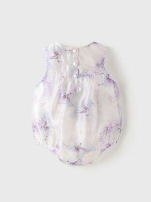 y699 - CNY Collections _ Chinese Style Purple Sleeveless Romper With Headband - 图片 2
