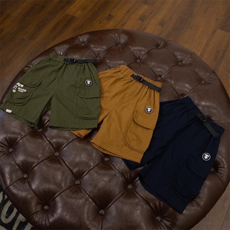 y524 - Casual Elastic Waist Shorts - 图片 1