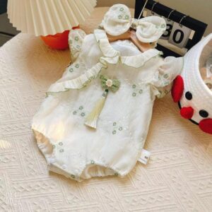 y556 - CNY Collections _ Chinese Style Chinese knot Romper - 图片 4