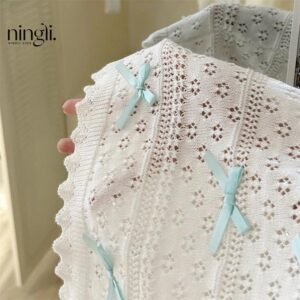 y727 - Sleeveless Hollow Vest Tankless Shirt Lace Culottes - 图片 5