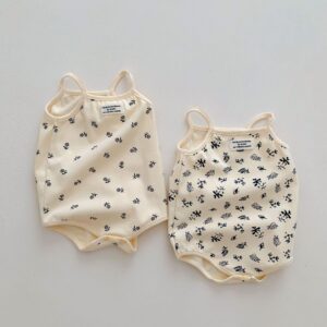 y717 - Sleeveless Romper Cute Pattern - 图片 11