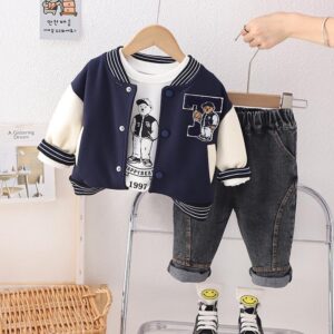 y642 - Fashionable Three Piece Sweatshirt Set - 图片 7