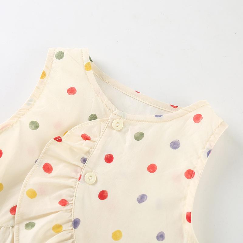 y547 - Colorful Dots Sleeveless Suit Set - 图片 4