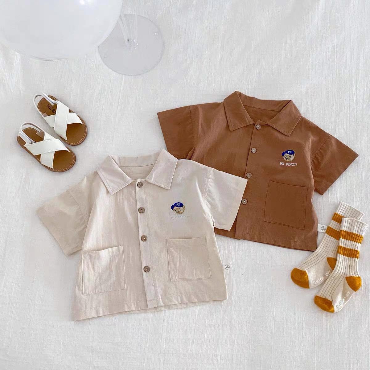y749 - Bear Short-Sleeved Shirt Thin Suit - Image 6