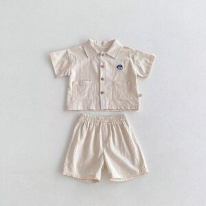 y749 - Bear Short-Sleeved Shirt Thin Suit - 图片 10