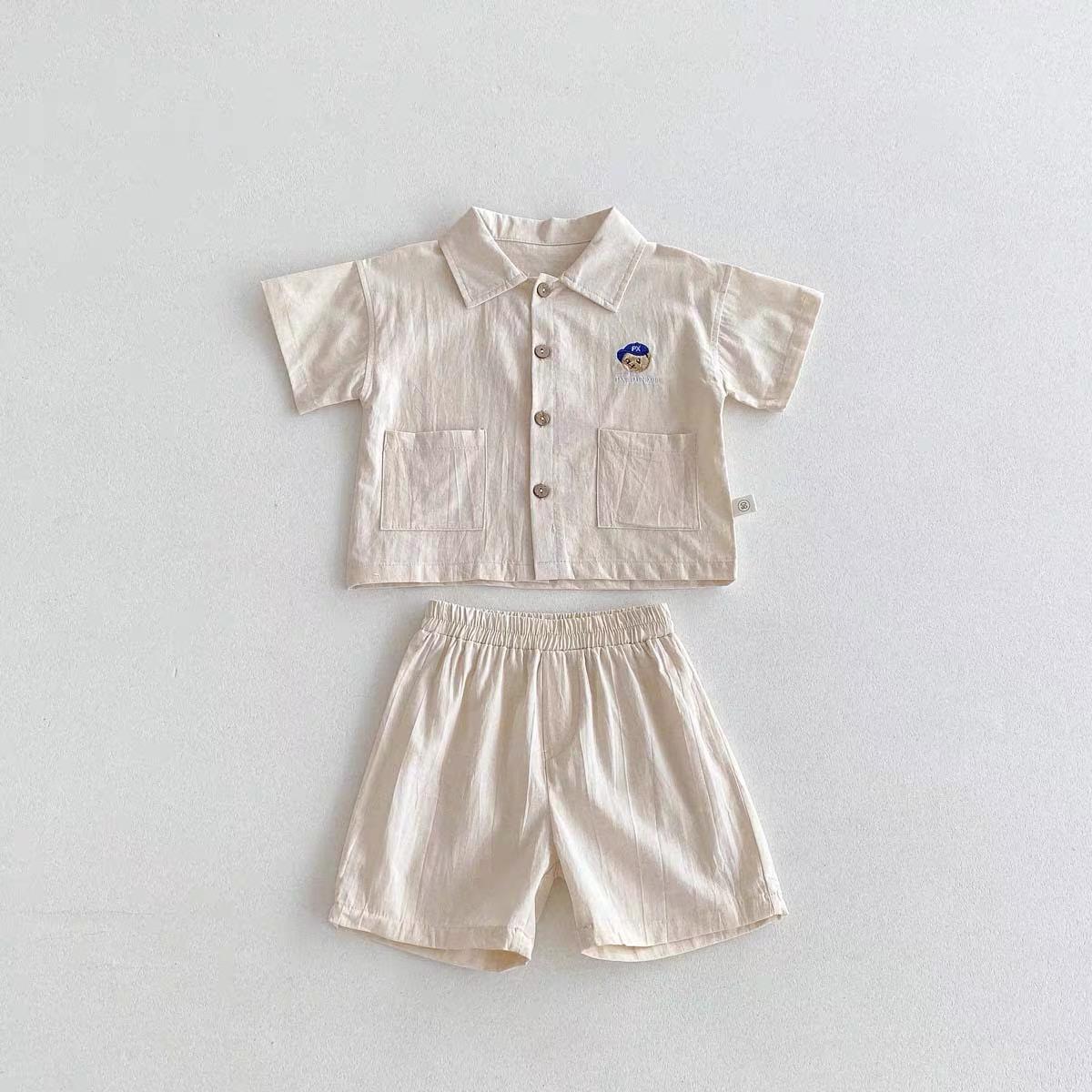 y749 - Bear Short-Sleeved Shirt Thin Suit - Image 10
