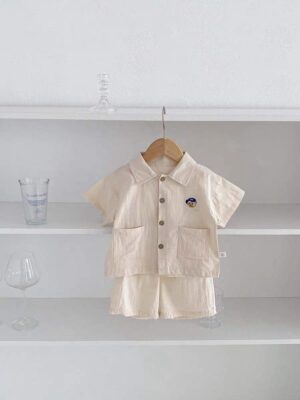 y749 - Bear Short-Sleeved Shirt Thin Suit - 图片 8