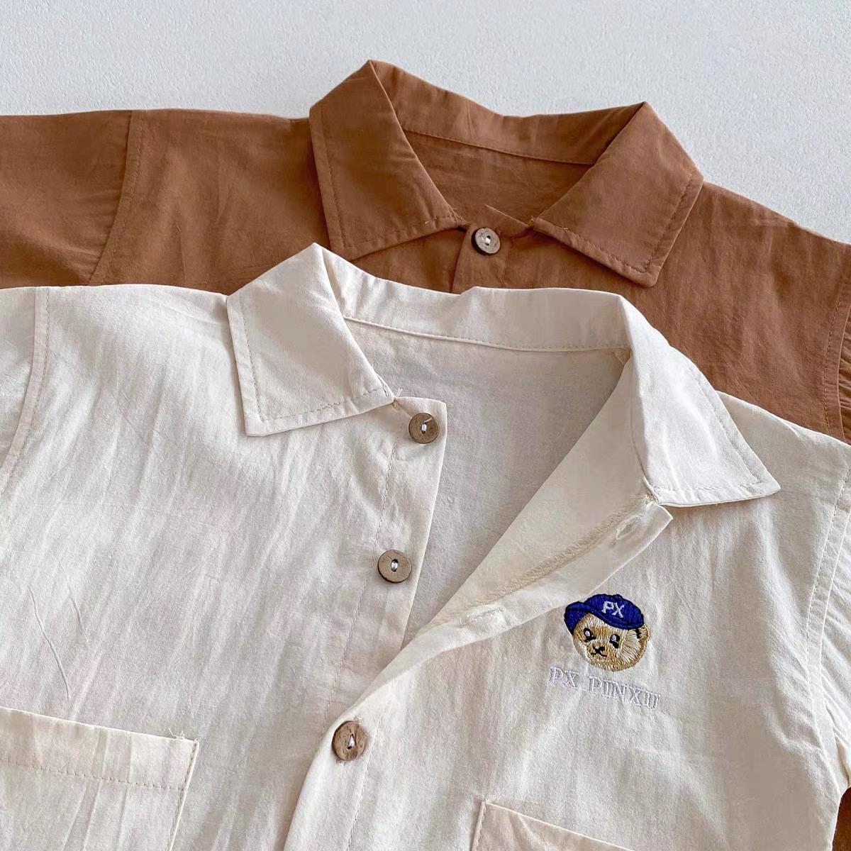 y749 - Bear Short-Sleeved Shirt Thin Suit - Image 12