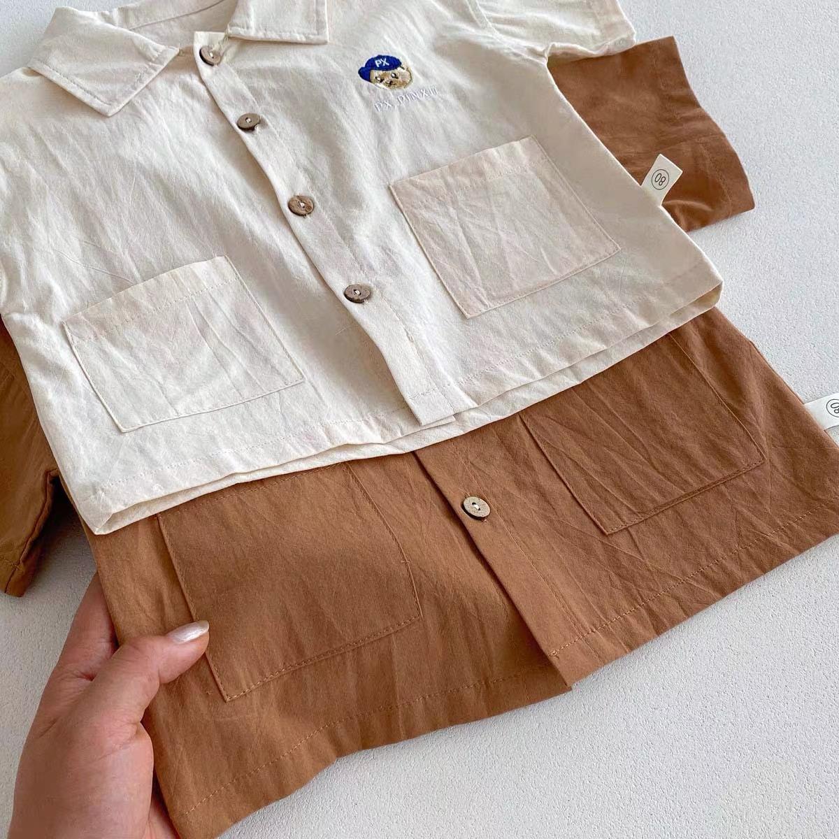 y749 - Bear Short-Sleeved Shirt Thin Suit - Image 13