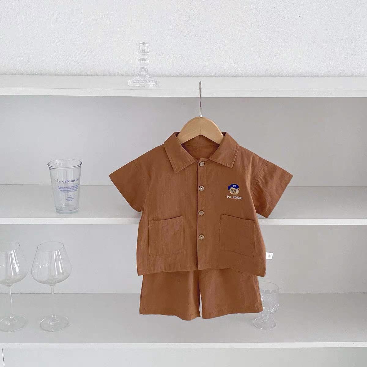 y749 - Bear Short-Sleeved Shirt Thin Suit - Image 9
