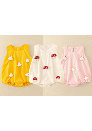 y754 - 3D Little Duck & Mushroom Romper
