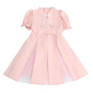 y756 - CNY Collections _ Improved Chinese Style Puff Sleeves Mesh Skirt - Image 6