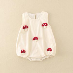 y754 - 3D Little Duck & Mushroom Romper - 图片 3