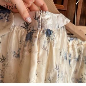 y758 - Summer Style Chinese Floral Halter Set - 图片 7