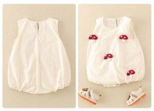 y754 - 3D Little Duck & Mushroom Romper - 图片 4
