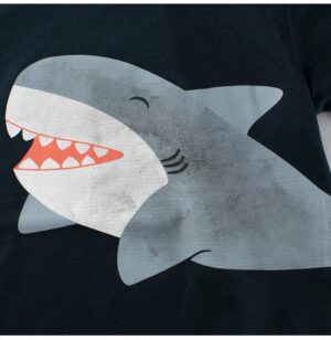 y787 - Dark Blue Shark T- shirt - 图片 3