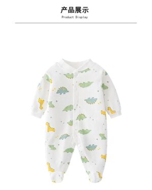y803 - Dinosaur Park Baby With Cover Foot Jumpsuit - 图片 7