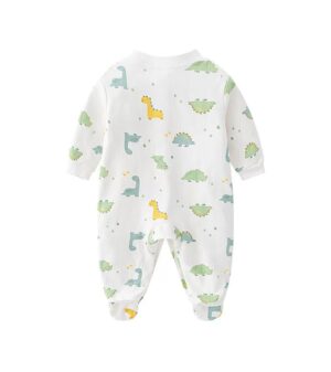 y803 - Dinosaur Park Baby With Cover Foot Jumpsuit - 图片 6