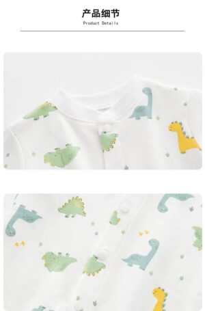 y803 - Dinosaur Park Baby With Cover Foot Jumpsuit - 图片 5