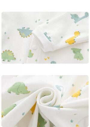 y803 - Dinosaur Park Baby With Cover Foot Jumpsuit - 图片 3