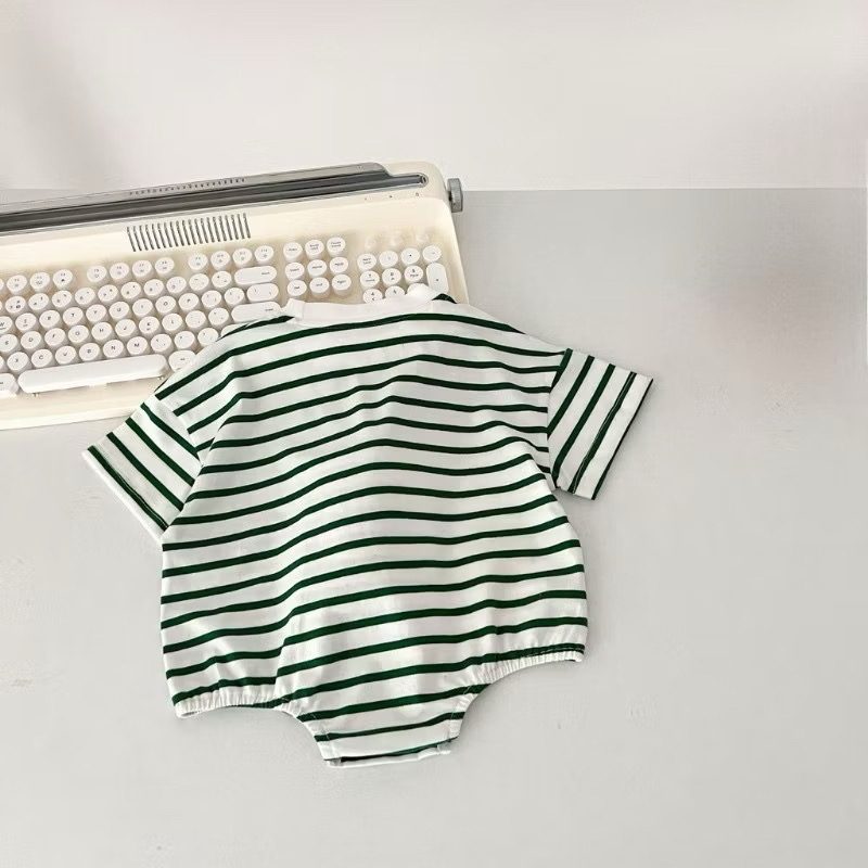 y773- 3D Dinosaur stripe Romper - Image 3
