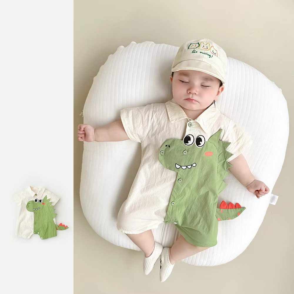 y774- Smiling Green Dinosaur Jumper - 图片 1