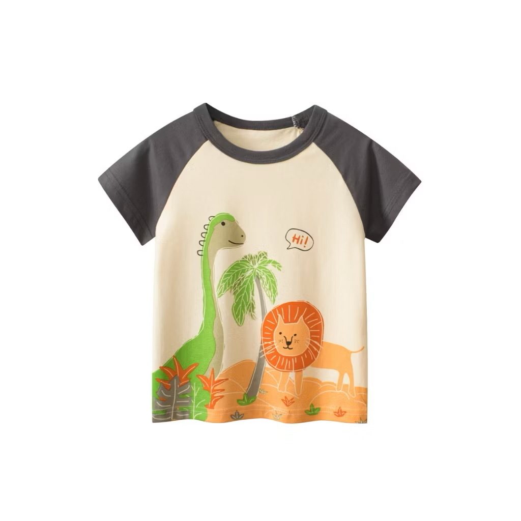 y785 - Cute Cartoon Dinosaur T-shirt - 图片 2