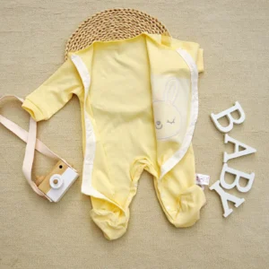 y802 - Long-sleeved Rabbit One-Piece Baby Romper - 图片 7