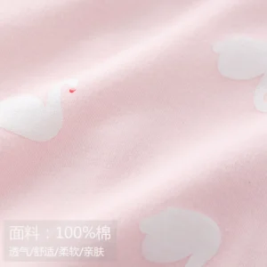 y794 - Pink Base With Little Swam Baby Jumpsuit - 图片 4
