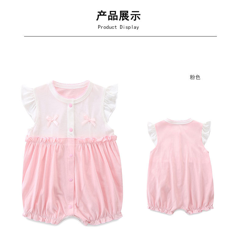 y816 - Pink Bow Sleeve Jumpsuit - Image 5