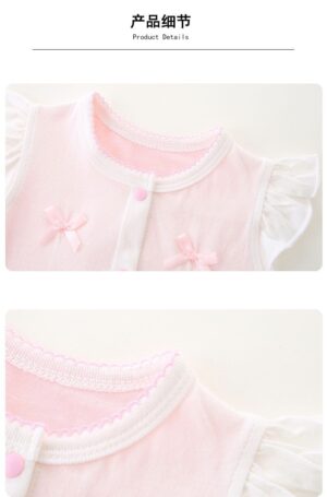 y816 - Pink Bow Sleeve Jumpsuit - 图片 4