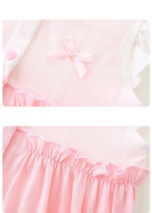 y816 - Pink Bow Sleeve Jumpsuit - 图片 3