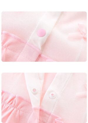 y816 - Pink Bow Sleeve Jumpsuit - 图片 2