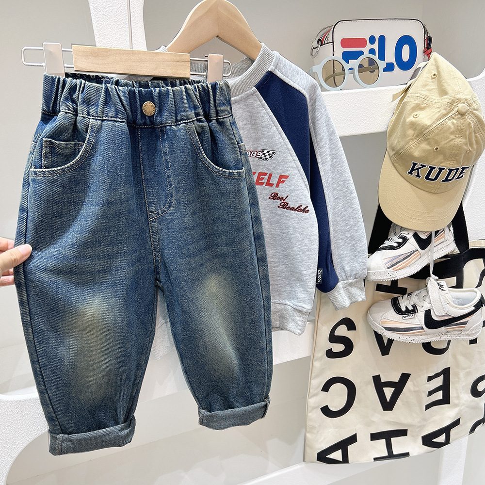y844 - Vintage Washed Jeans - 图片 3