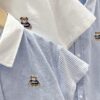 y841 - Embroidered Bear Shirt Top - 图片 9