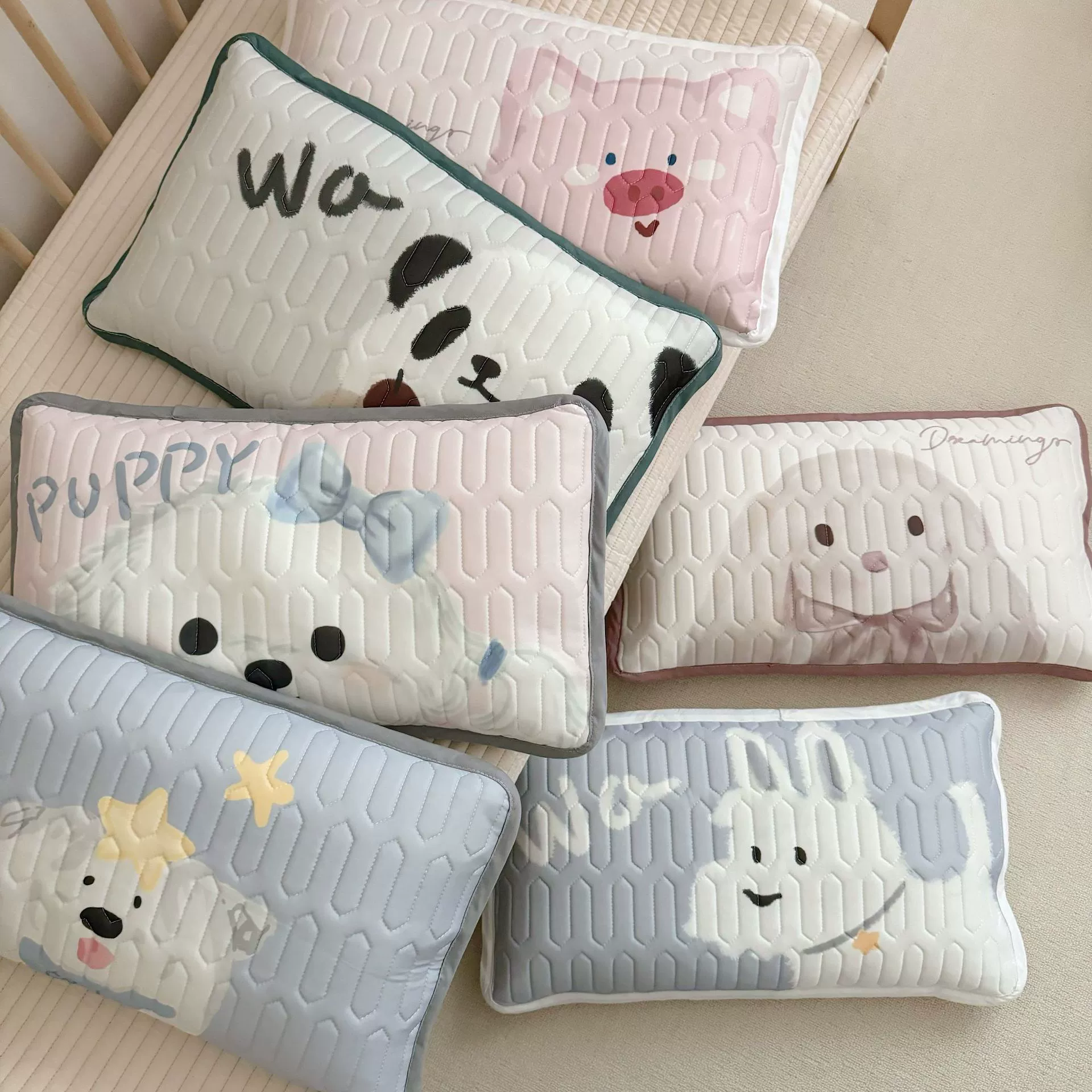 y830 - Cartoon Ice Silk Latex Pillowcase / Pillow - Image 9