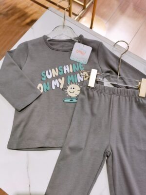 y822 - Sunshine On My Mind Disney Long-sleeved Top+ Pants Suit - 图片 1