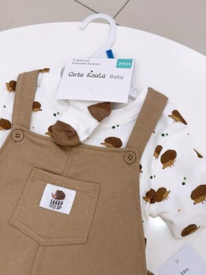 y866 - Cute Koala Overalls 3pcs Set - 图片 10