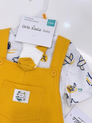 y866 - Cute Koala Overalls 3pcs Set - 图片 11