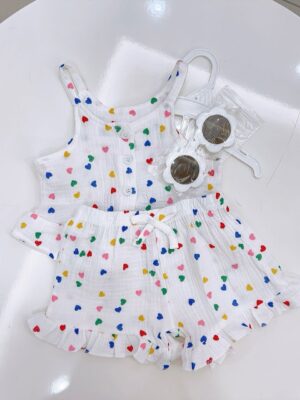 y867-Baby Girl Little Flower 3pcs Set - 图片 2