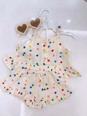 y867-Baby Girl Little Flower 3pcs Set - 图片 4