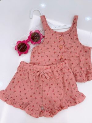 y867-Baby Girl Little Flower 3pcs Set - 图片 6