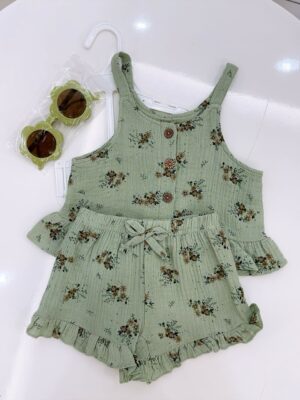 y867-Baby Girl Little Flower 3pcs Set - 图片 7